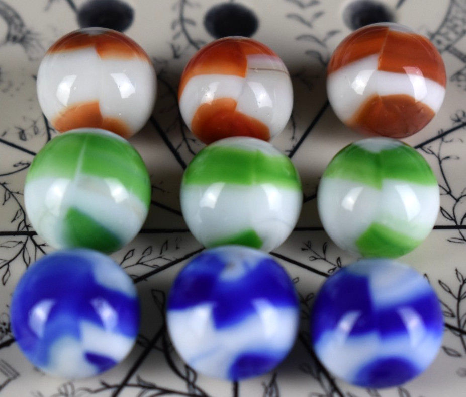 Vintage Marble King Rainbow Lot – 1″ Shooter /Boulder and x12 Standard Size