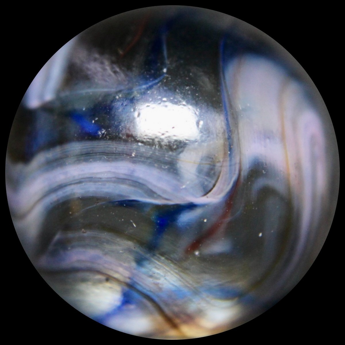 JABO ET Crystals Marble Collector Series: Radioactive Lavender & Blue Wirepull