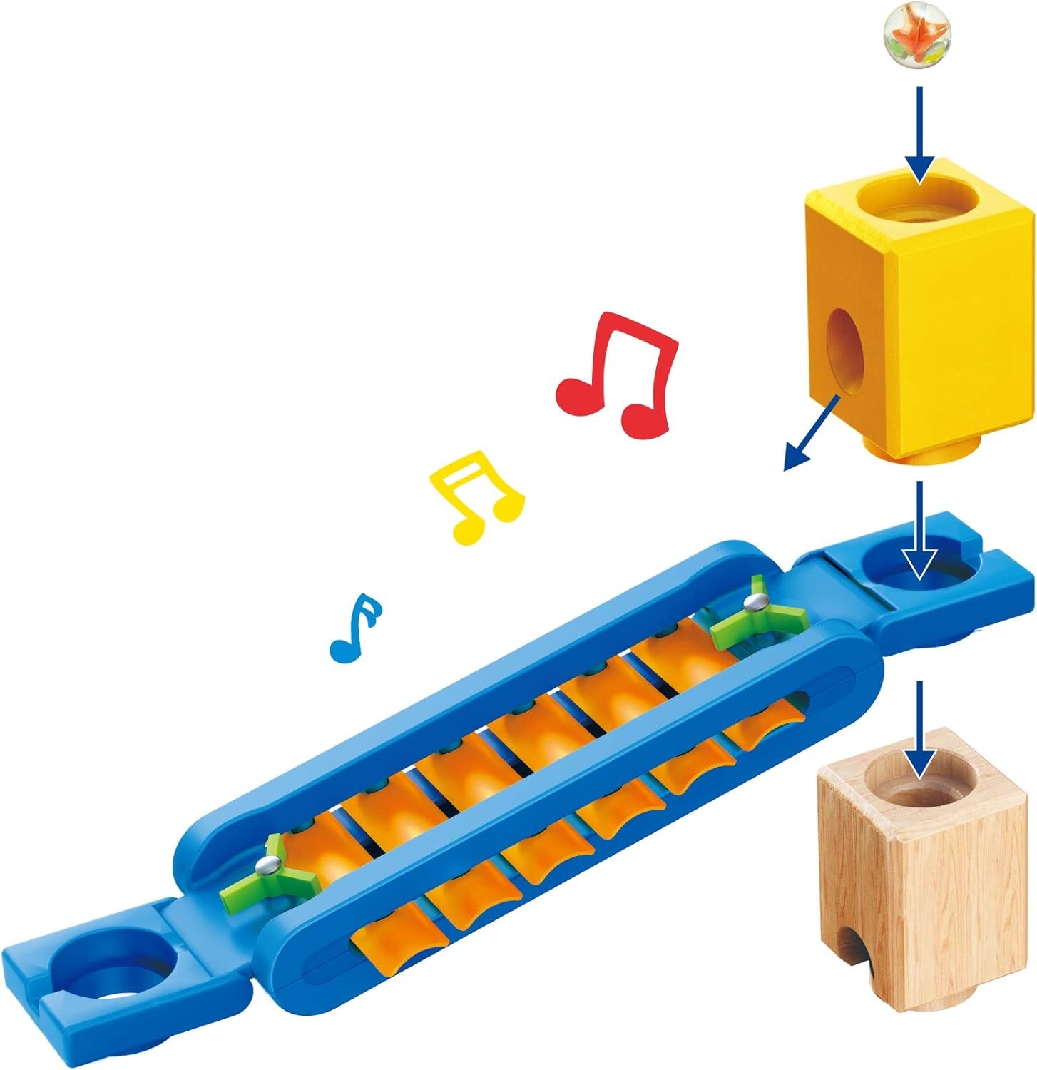 Hape Wooden Quadrilla Super Spirals Marble Run STEM Toy for Kids 4+ Years
