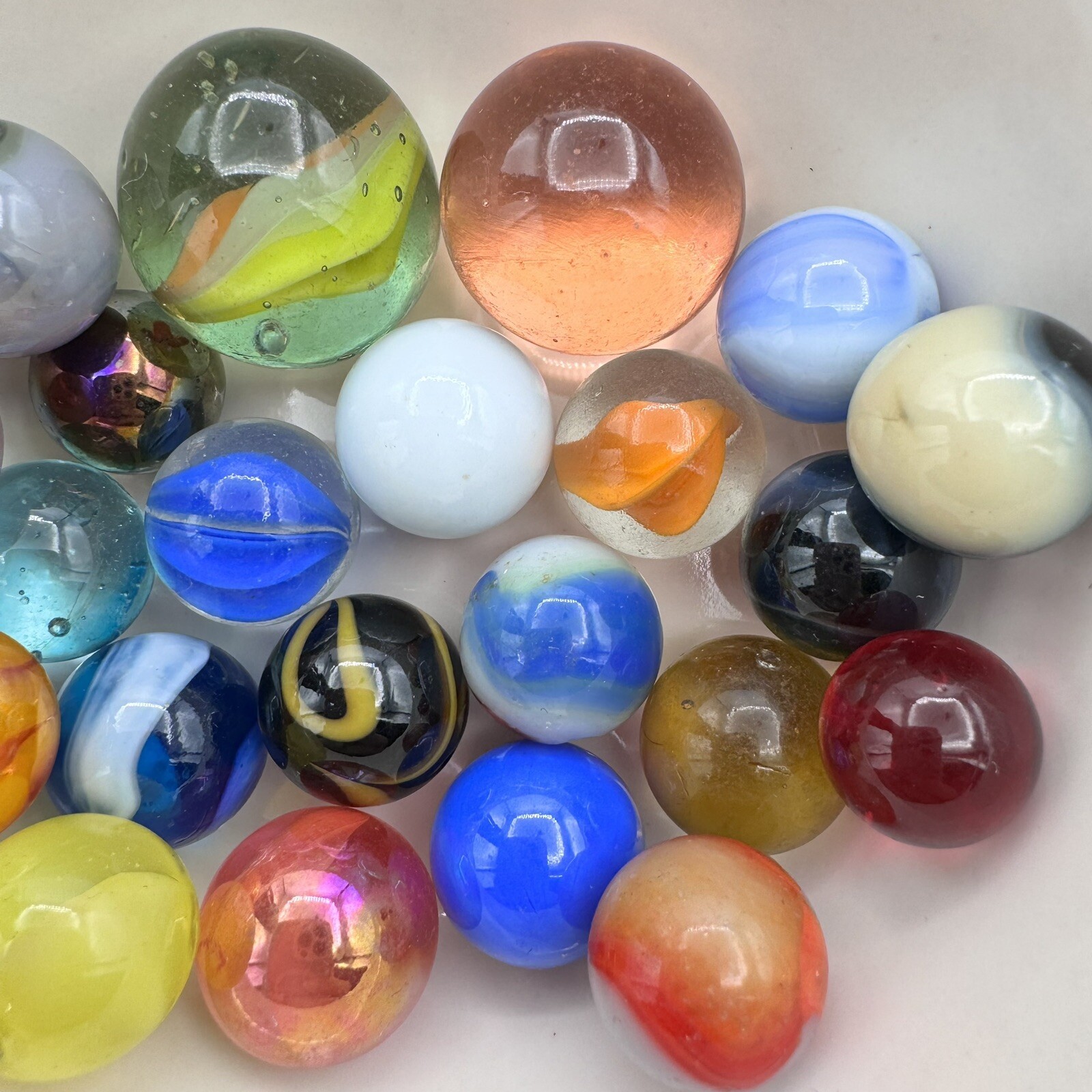 Vintage Marble Lot Of MARBLES UV Reactive Cadmium Uranium Lot #80