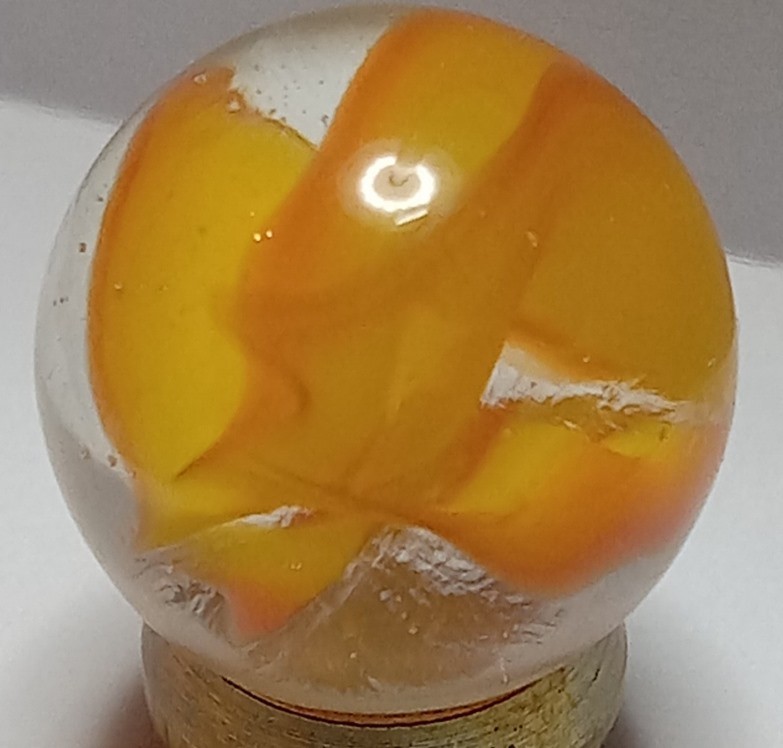 Vintage Vitro Hybrid Full Bloom Cats Eye Marble 5/8″ Neon Snapdragon FABULOUS!