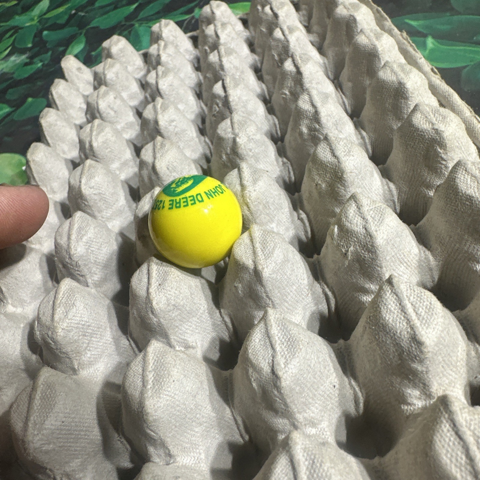 Vintage | “John Deere 125th Anniversary 1837-1962 | Green & Yellow Swirl Marble