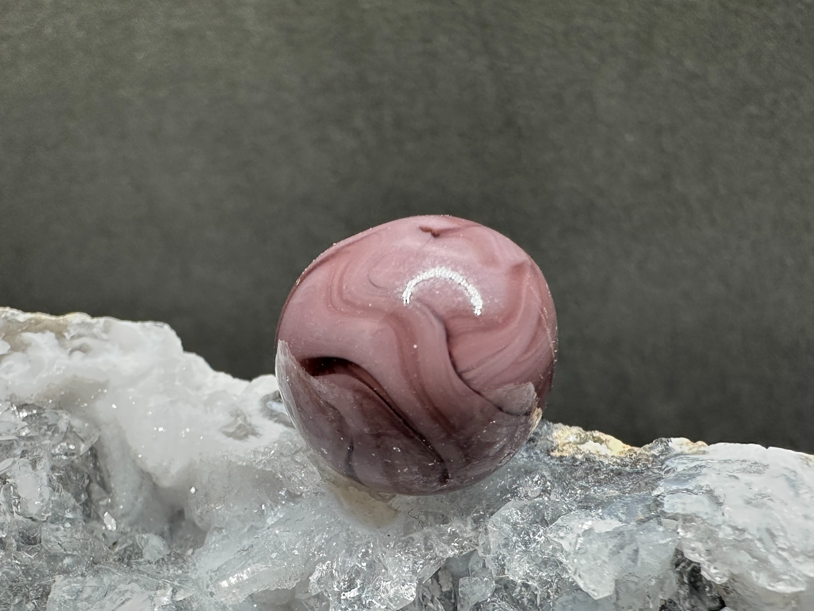 AWESOME Vintage BUSY West Virginia Swirl Marble – Purple Shades – .61″ NICE!