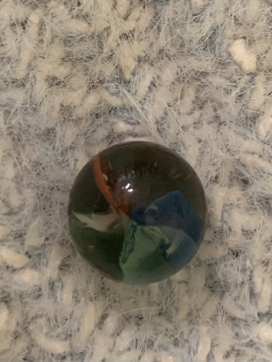 Vitro Red White Blue Five Vane Cat’s Eye Marble