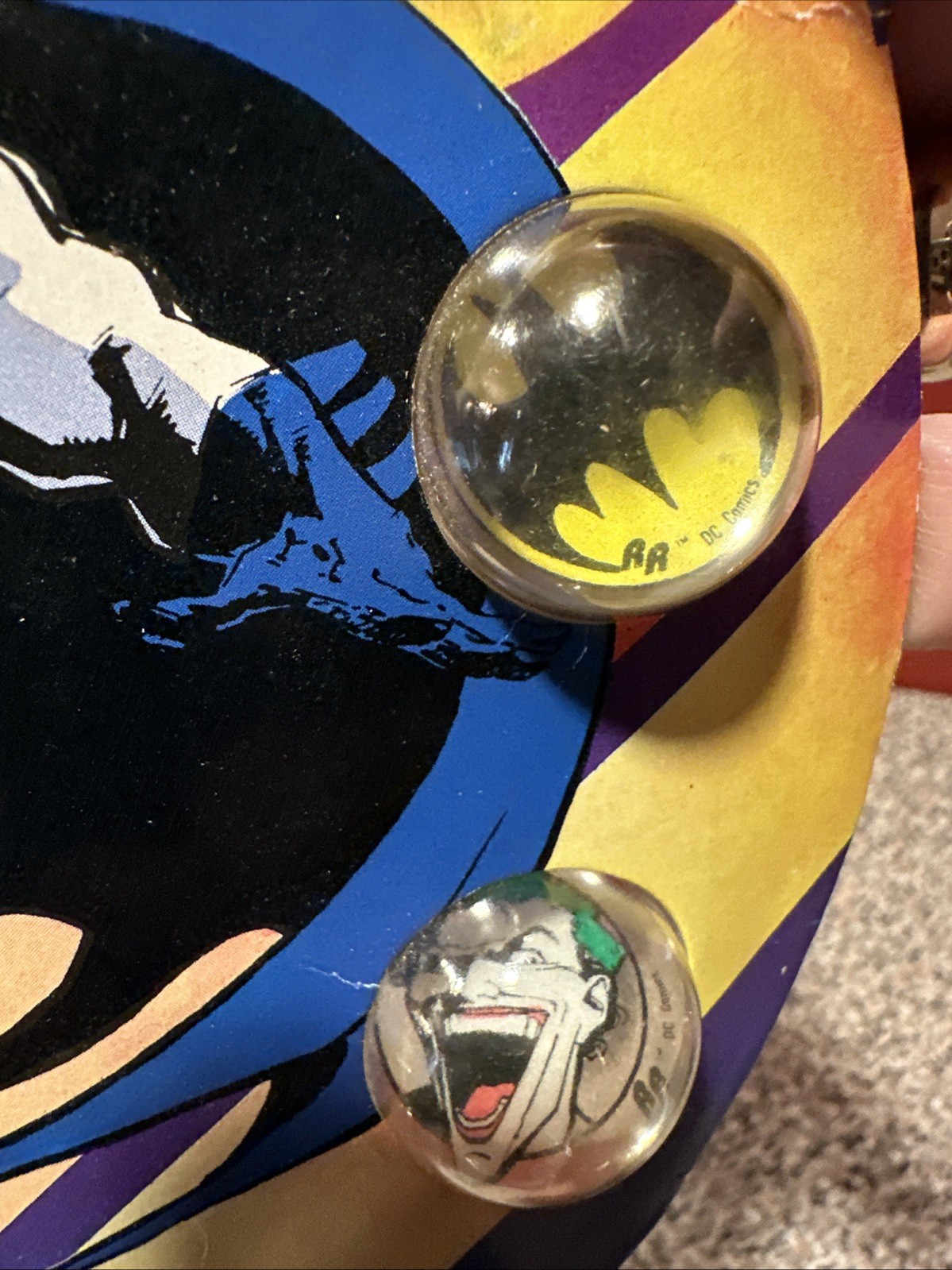 Vintage 1990 Batman Bad Rollers Marbles Sealed Pack DC Comics Comic Book SH3