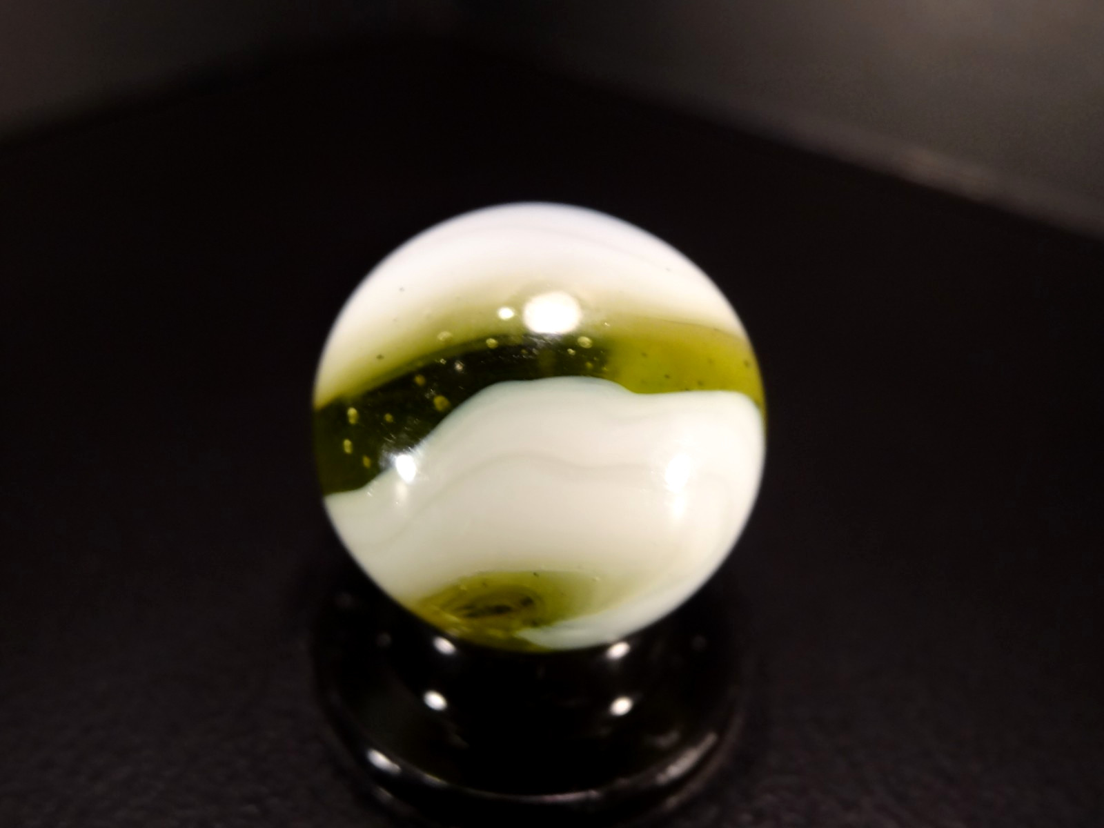 AKRO AGATE 🐍 FAT SNAKE 🐍 * DEAD FROG GREEN * w/Aventurine Wet Mint