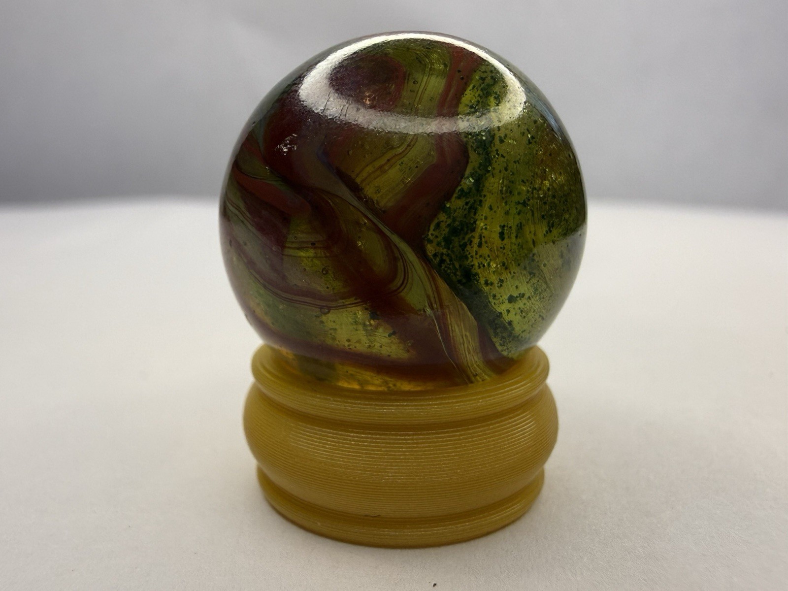 Glass 3/4” Marble With Display lot #8863 See Photos Description