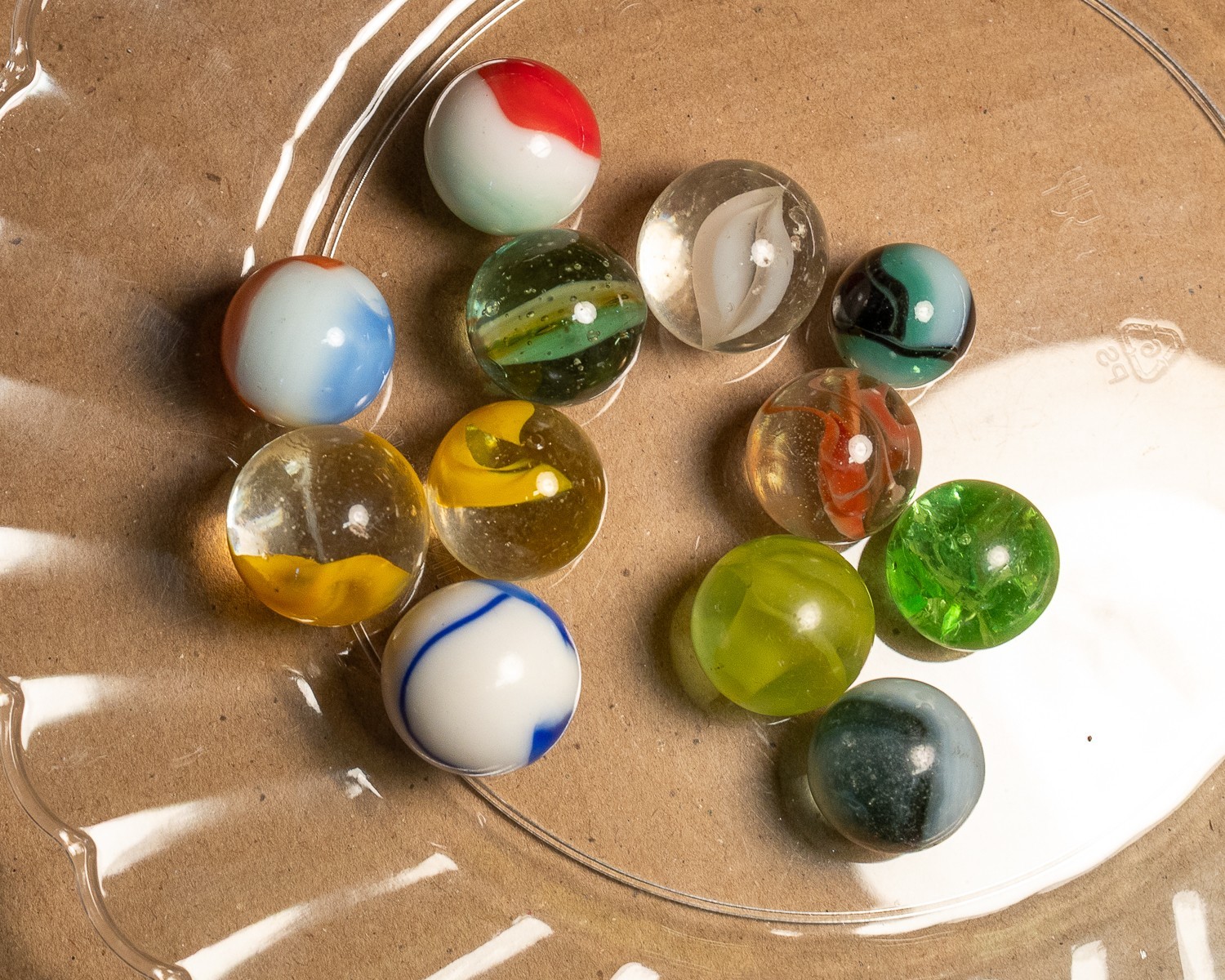 12 Marbles Vintage shooters – Nice Variety – Lot 125