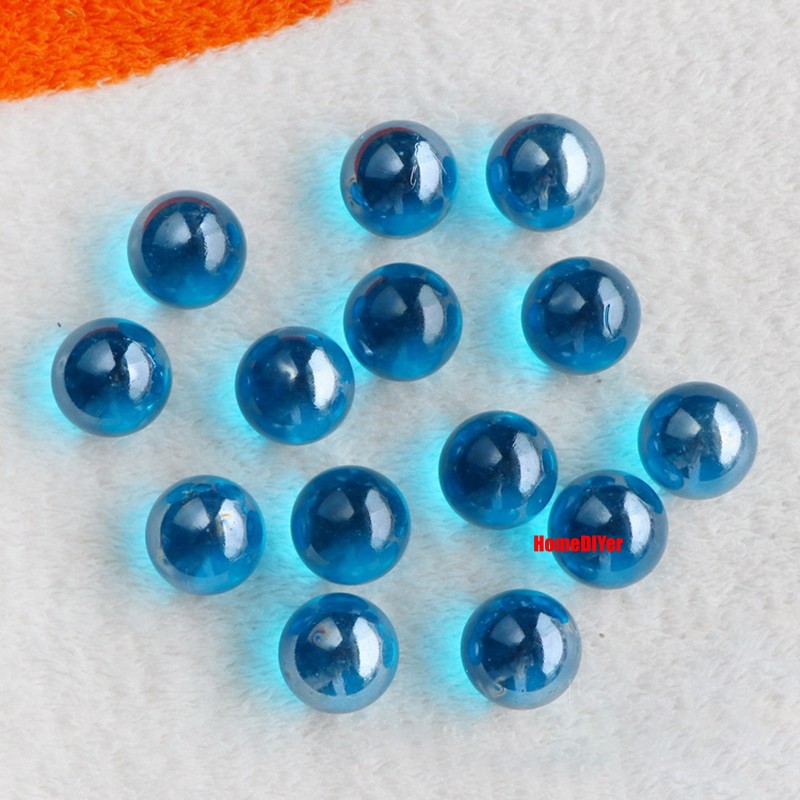 14mm-25mm Lake Blue Glass Marbles Traditional Toys Games Craft Decorative Balls