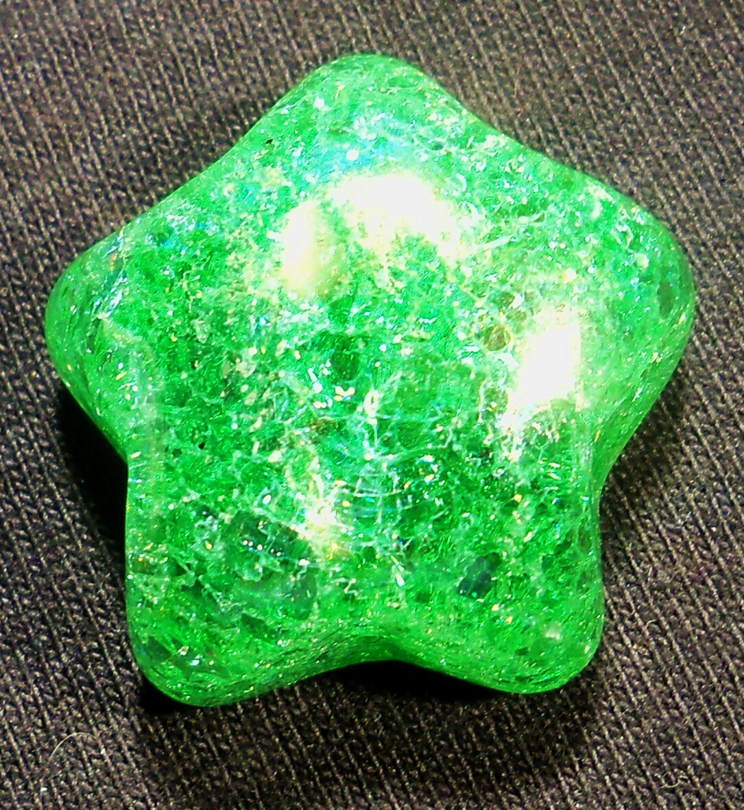 Big Colorful Crackle Glass Shooting Stars Pendant Mix 4 X 32mm 1.25″ New Marbles