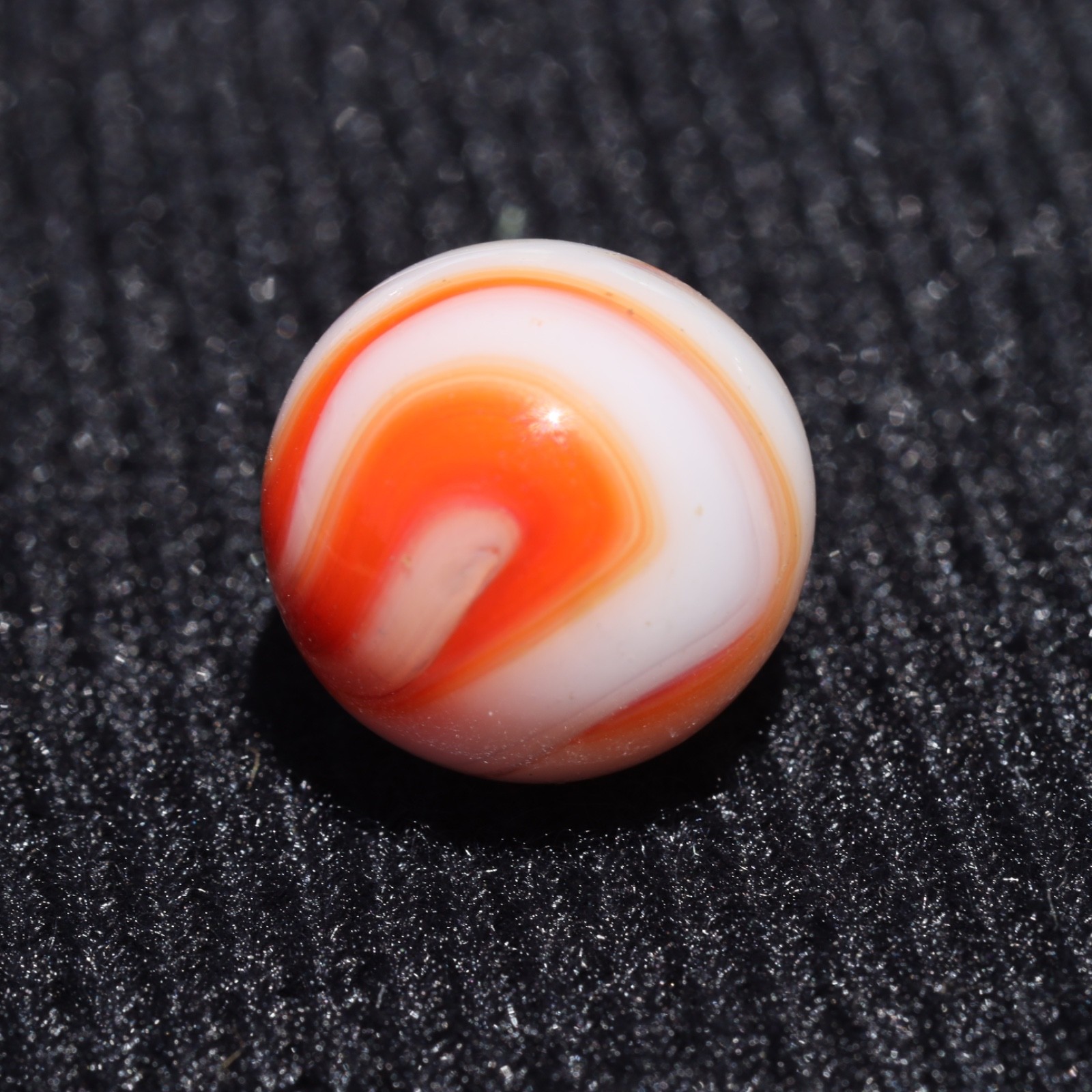 ALLEY White Orange WV West Virginia Swirl Marble 5/8″ M Combined Shipping