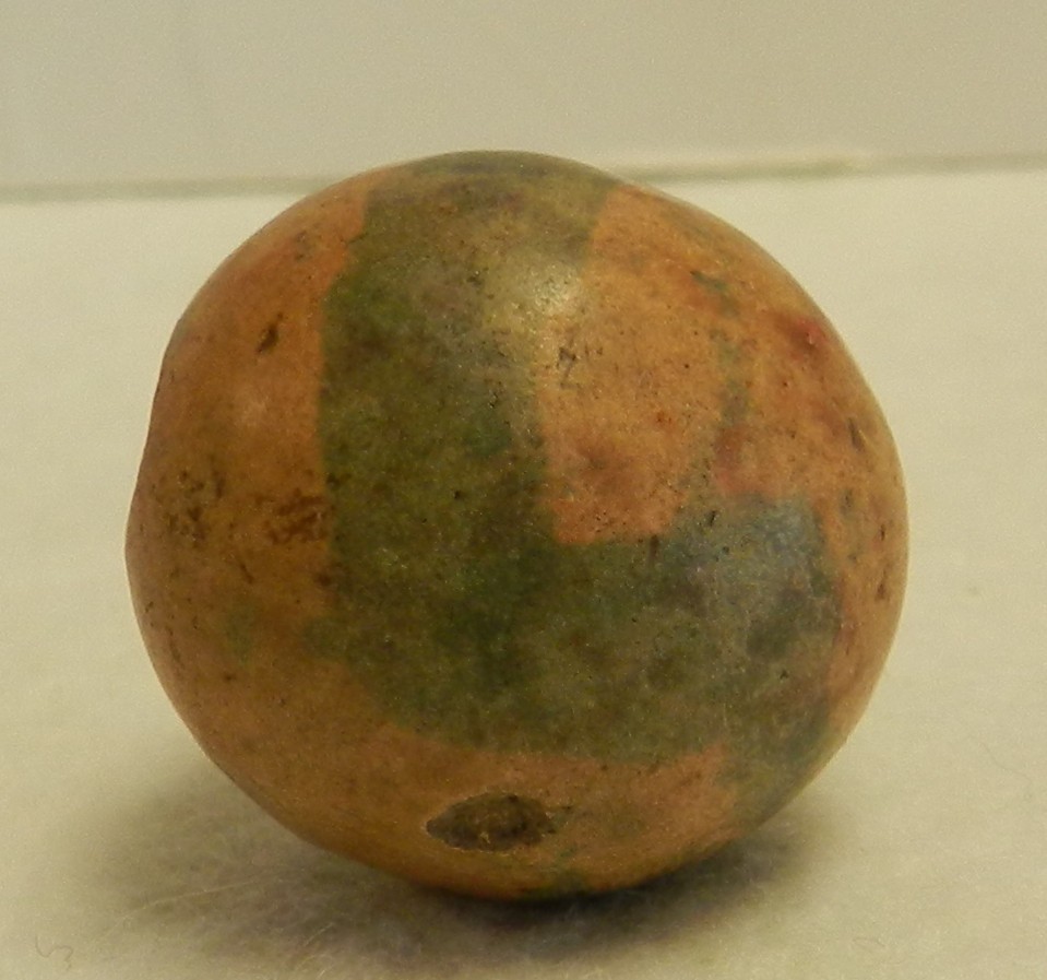 #19470m Vintage Dyed Pottery Shooter Marble