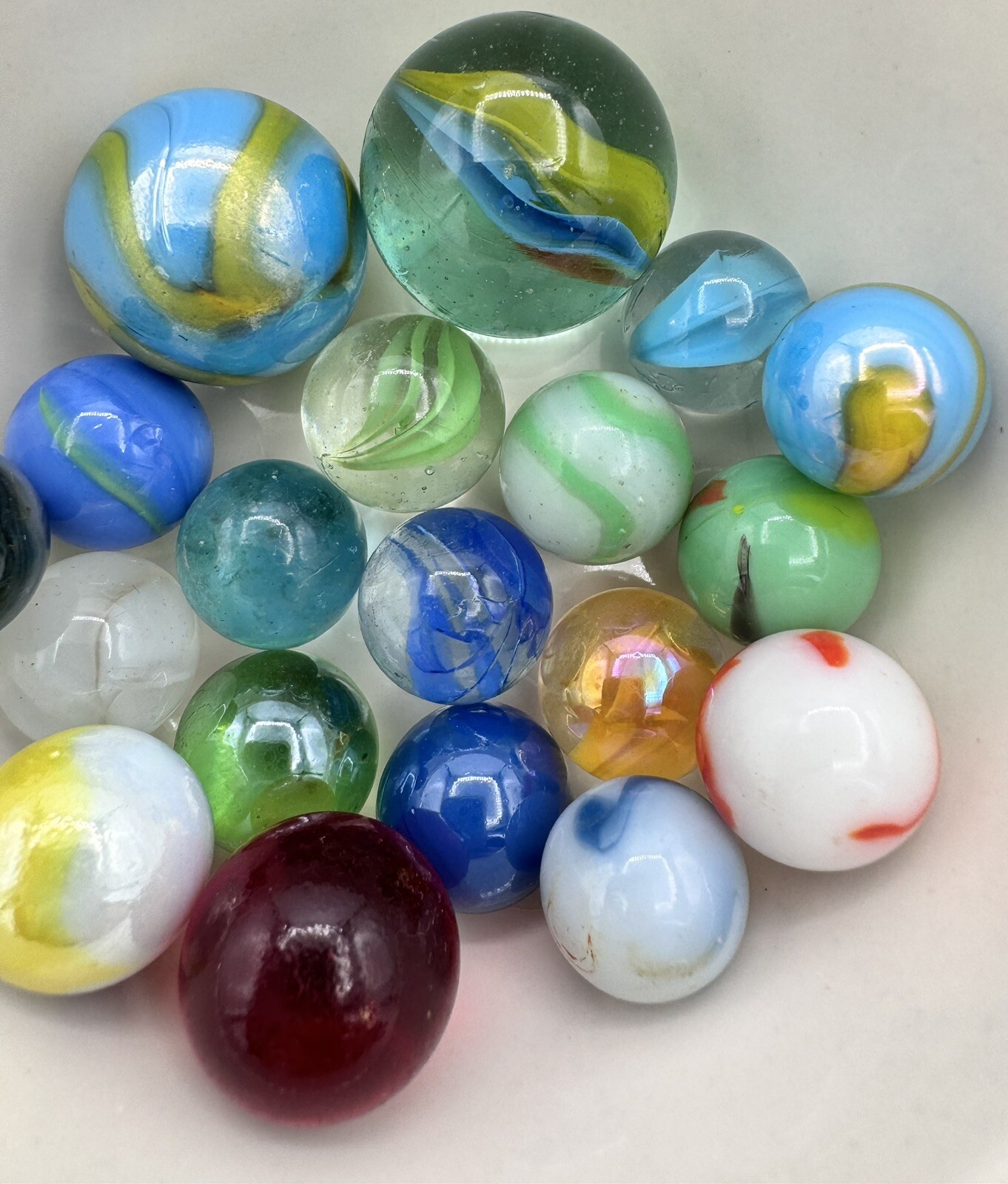 Vintage Marble Lot Of MARBLES UV Reactive Cadmium Uranium Lot #53