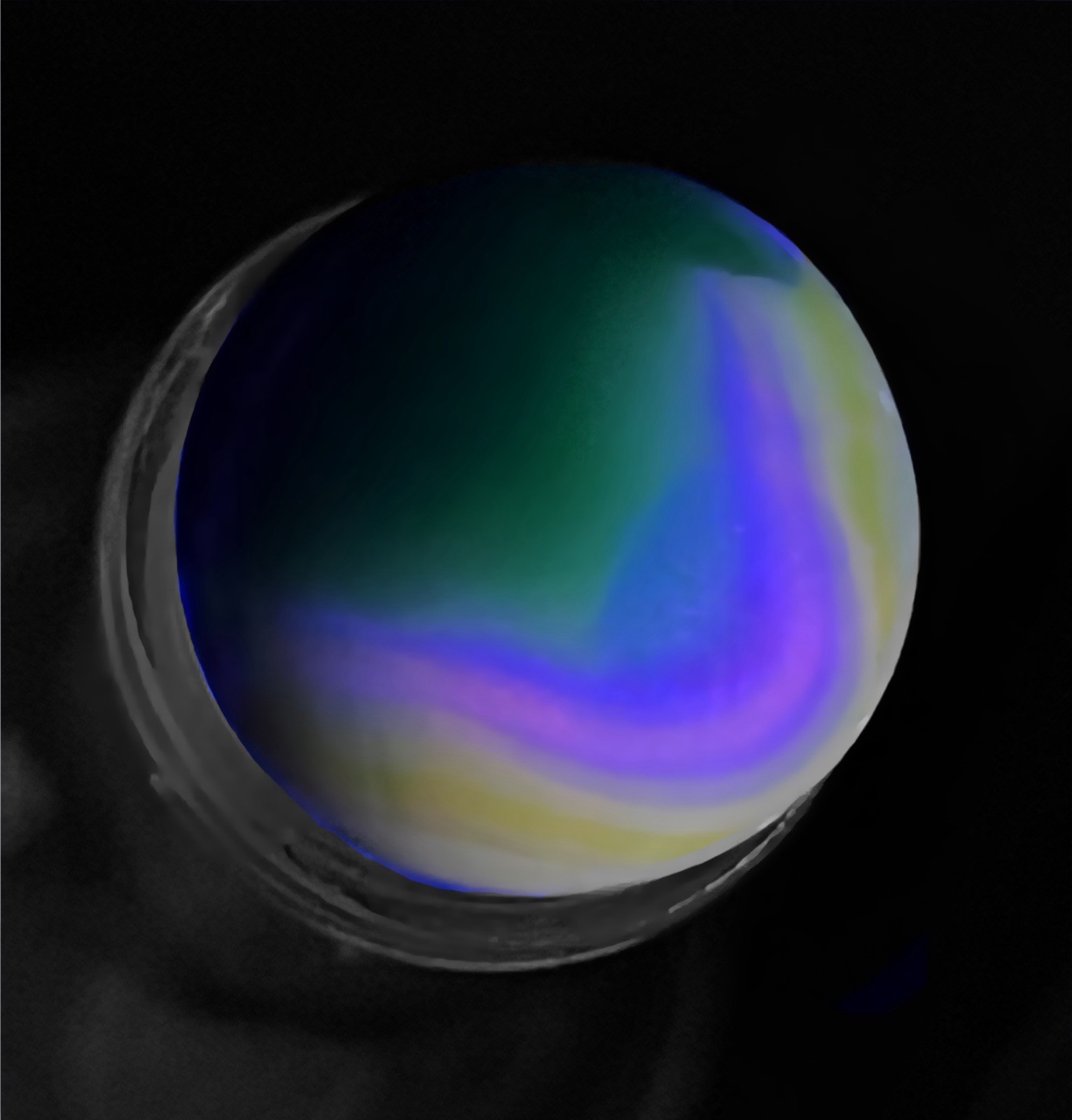 Vintage Vitro Agate Tri-Lite Easter Egg Marble 5/8”