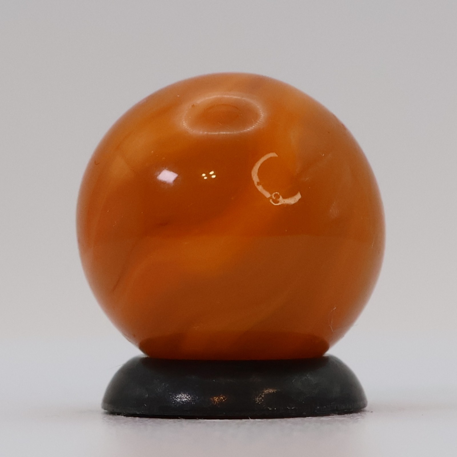 5/8″ Swirl Marble Translucent Orange on Orange UV M-