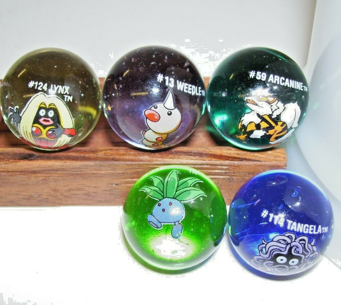 Pokémon Marbles and Machamp Bag Mixed Lot of Ten Pokémon