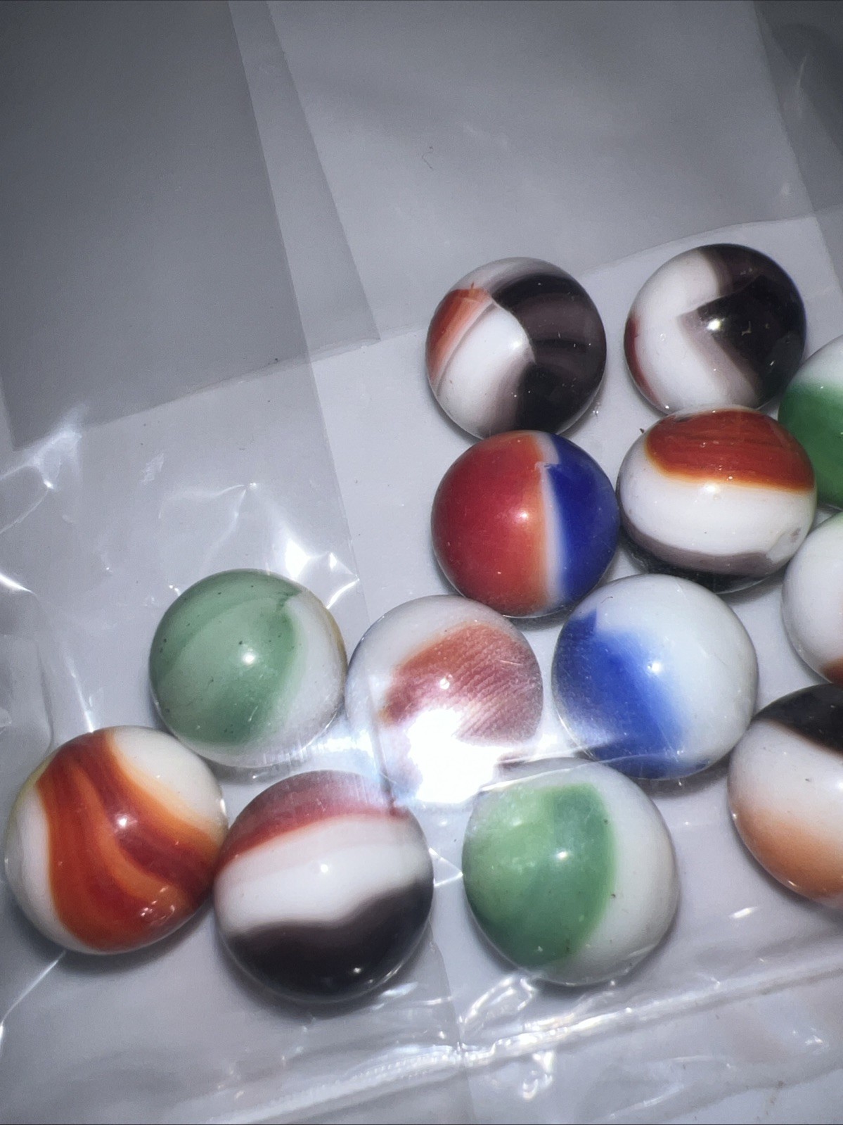 15 Super Nice Old Vintage Marbles, 13.5mm (+r-) Collectible ￼