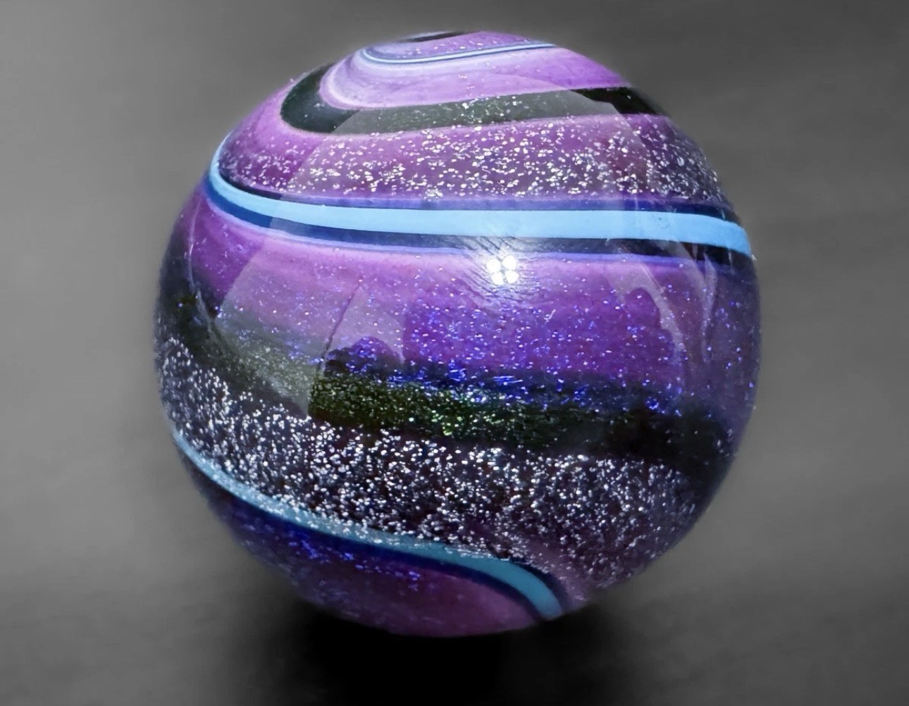 Eddie Seese 1.38″ 2003 Handblown Contemporary Art Glass Marble