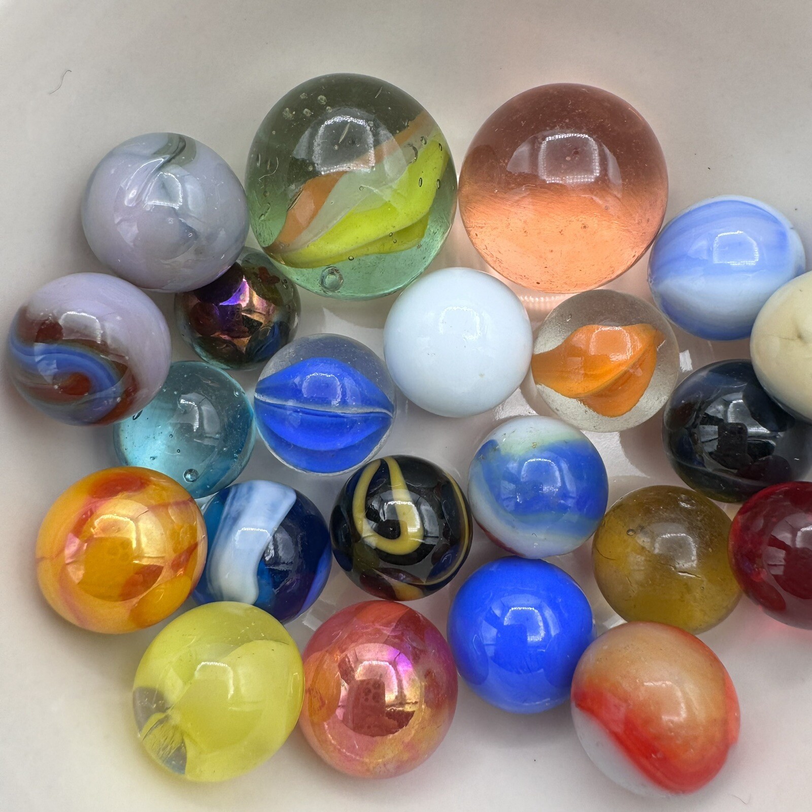 Vintage Marble Lot Of MARBLES UV Reactive Cadmium Uranium Lot #80