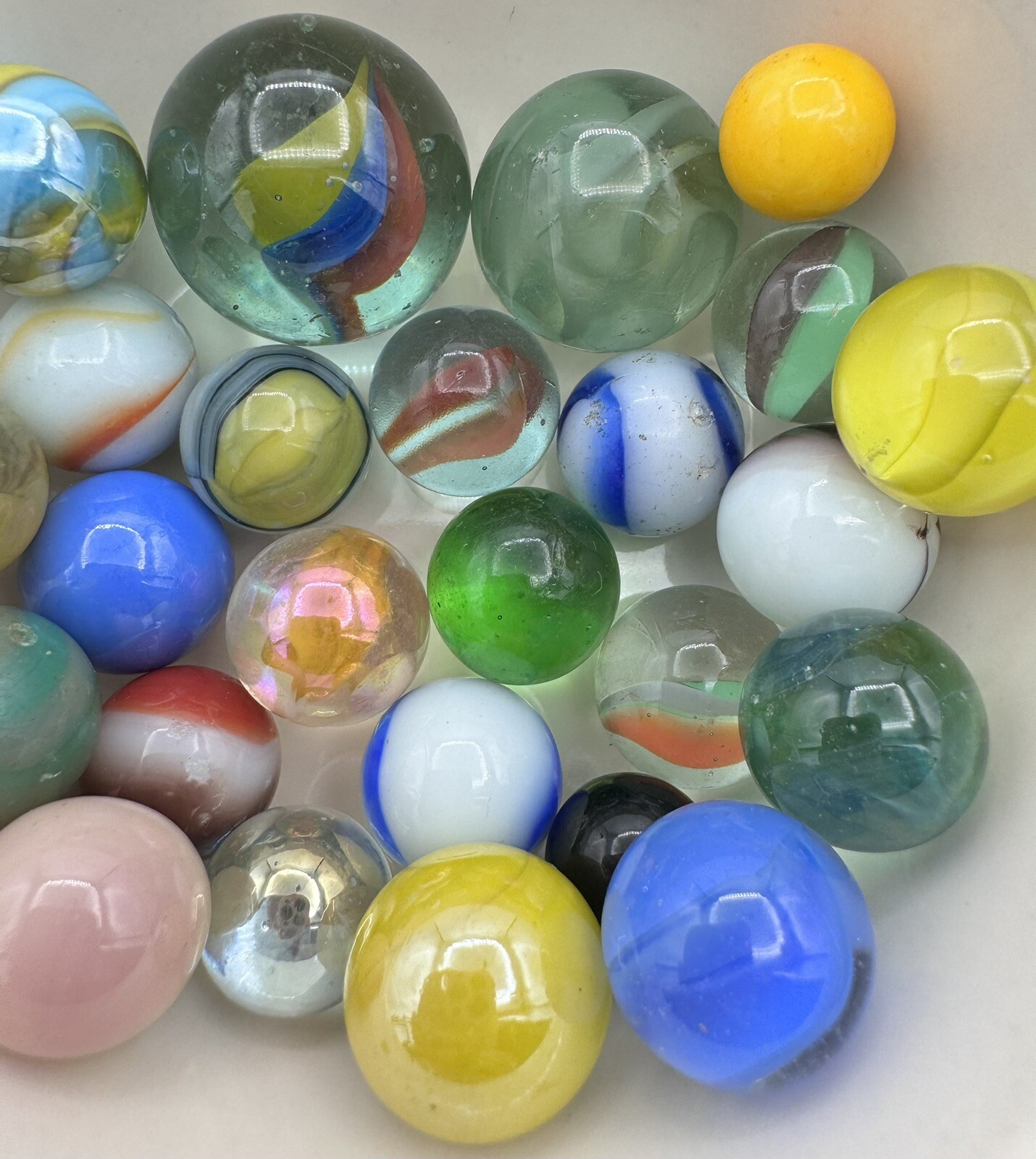 Vintage Marble Lot Of MARBLES UV Reactive Cadmium Uranium Lot #77