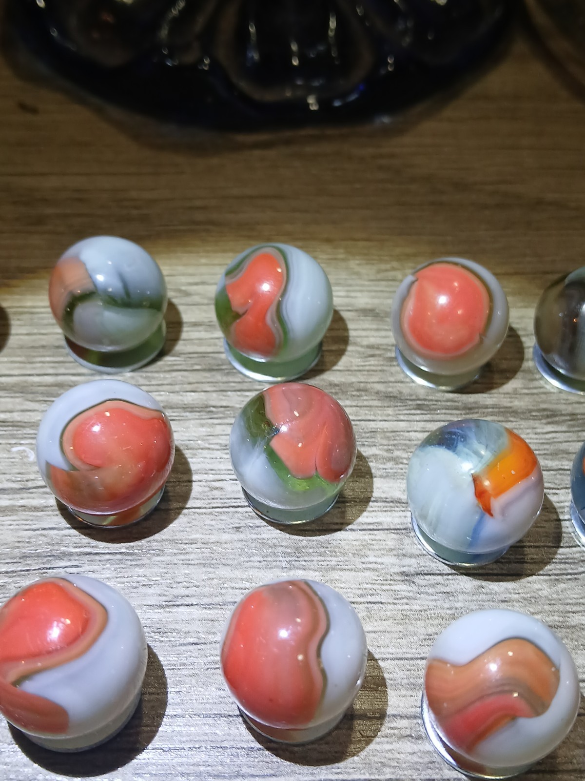Vintage Vitro Agate Tri-lite Elite Exotic “Fancy Conqueror” Lot Of 17