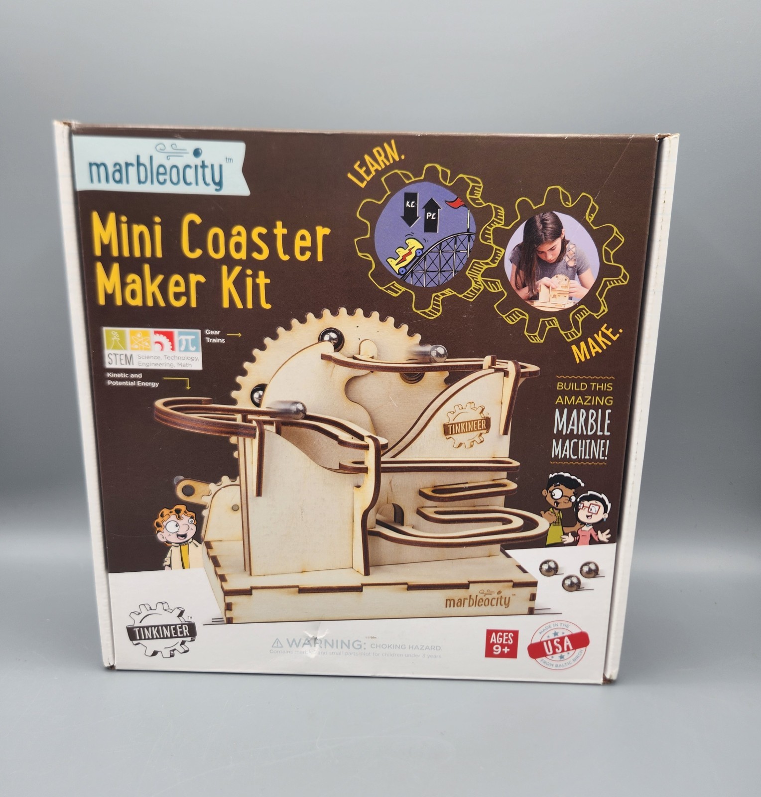 Tinkineer Marbleocity Mini Coaster Maker Kit Ages 9+ Beg. STEM build