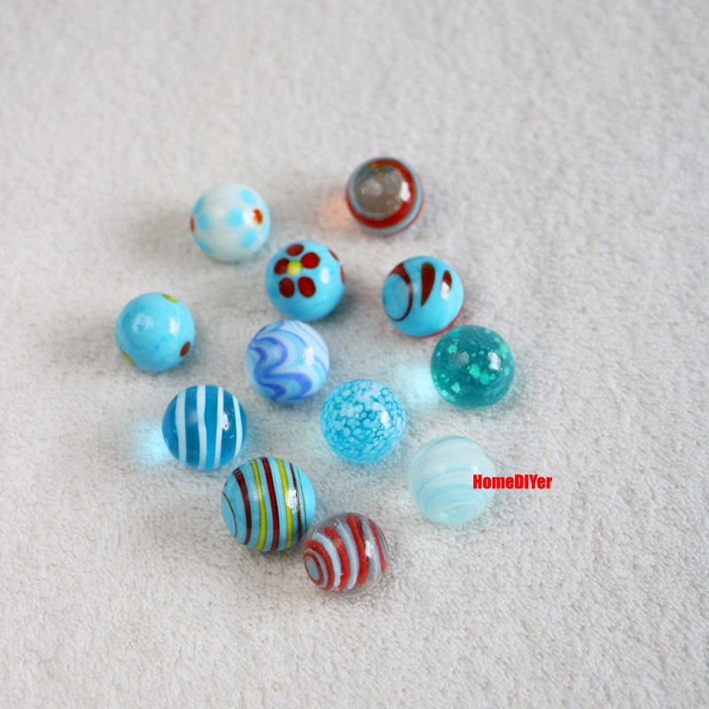 16-18mm Colorful Glass Marbles Kids’ Gifts Toys Games Craft DIY Decorative Balls