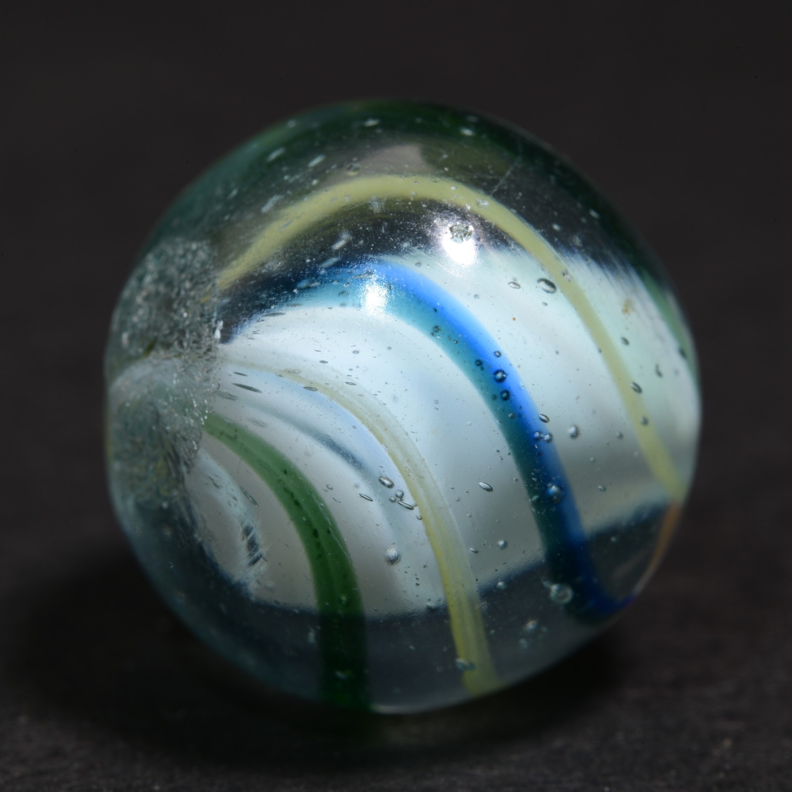 Solid Core German Handmade Antique Marble Cool Coastal Hues 16mm 5/8”