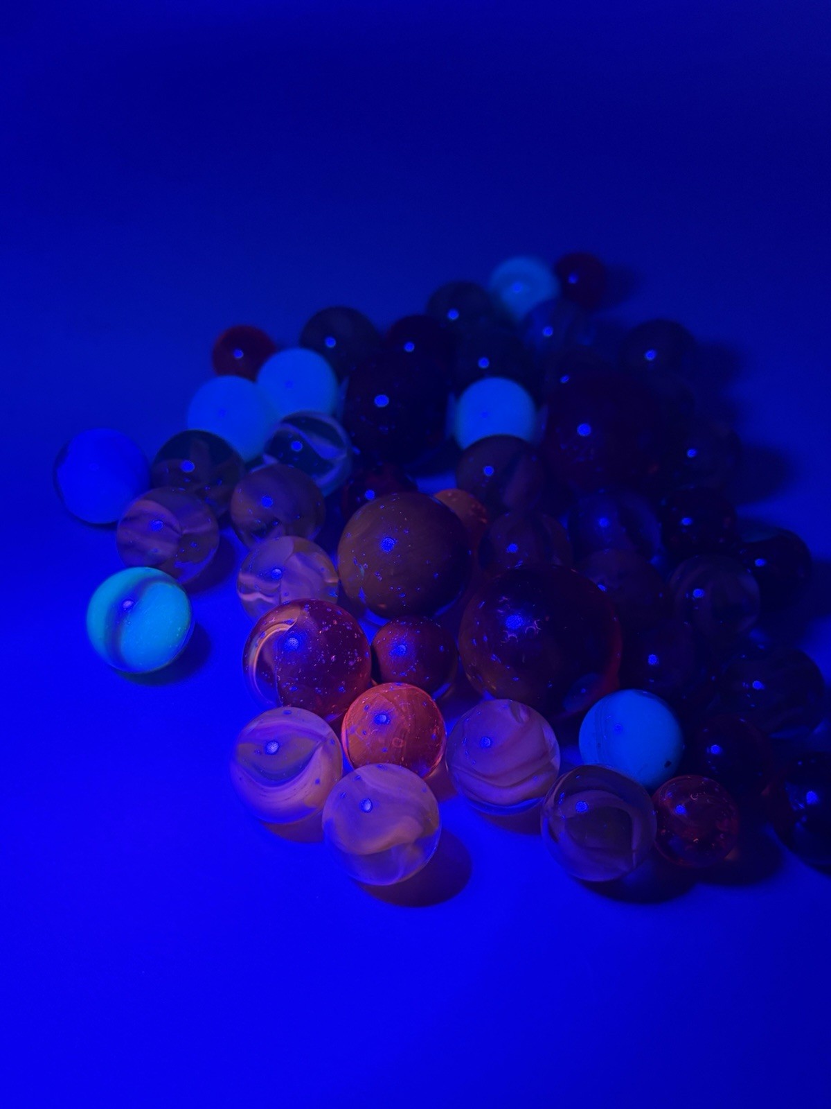 Vintage UV Reactive Marbles Lot