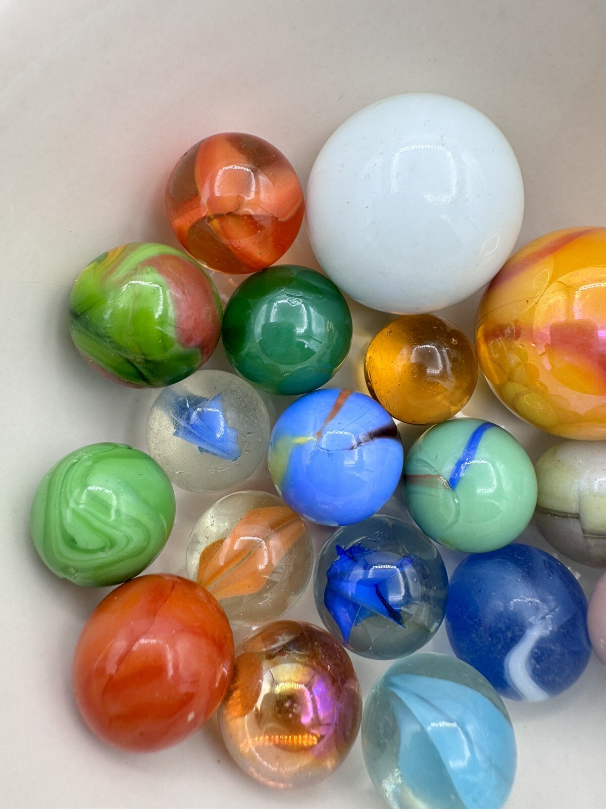 Vintage Marble Lot Of MARBLES UV Reactive Cadmium Uranium Lot #50