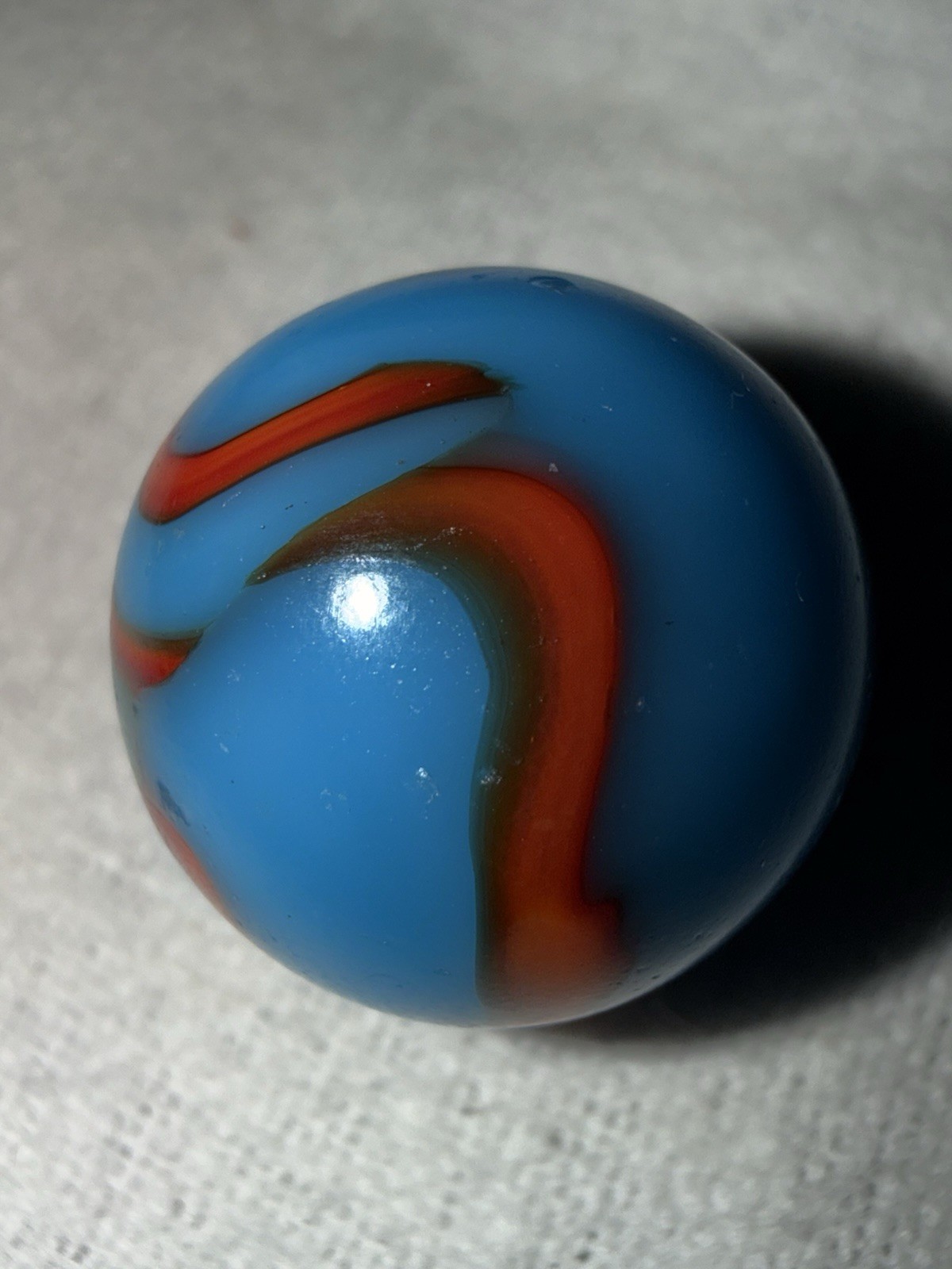 🔥NearMint +Vintage Peltier NLR Superboy Marble Shooter .67 National Line Rainbo