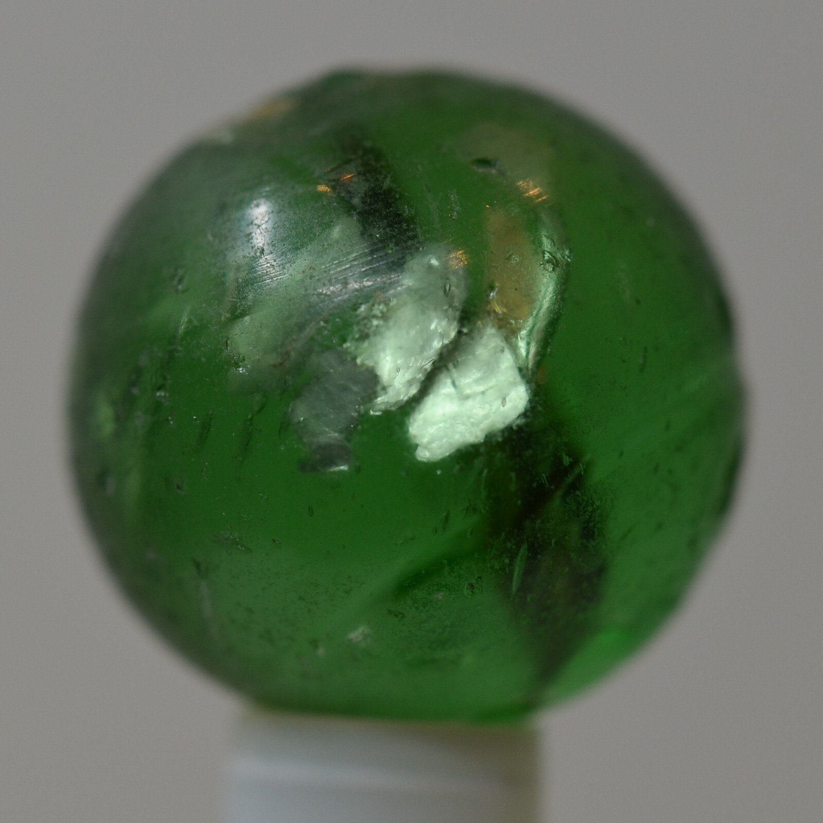 Handmade Green Mica Marble, 11/16 in, Big Flakes, Near Mint-, Germany, S1453