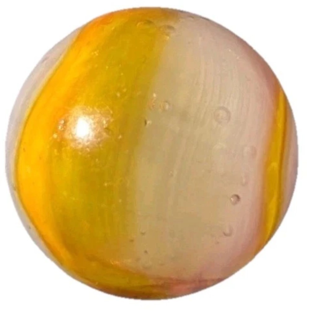 Peltier Glass Co Vintage Rainbo Marble 0.64” Mint Condition