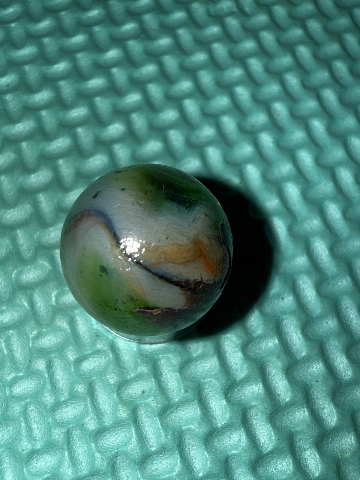 Super Rare One (1) 2008 JABO Peltier Mansion Run 47/64″ Silver Strike Marble