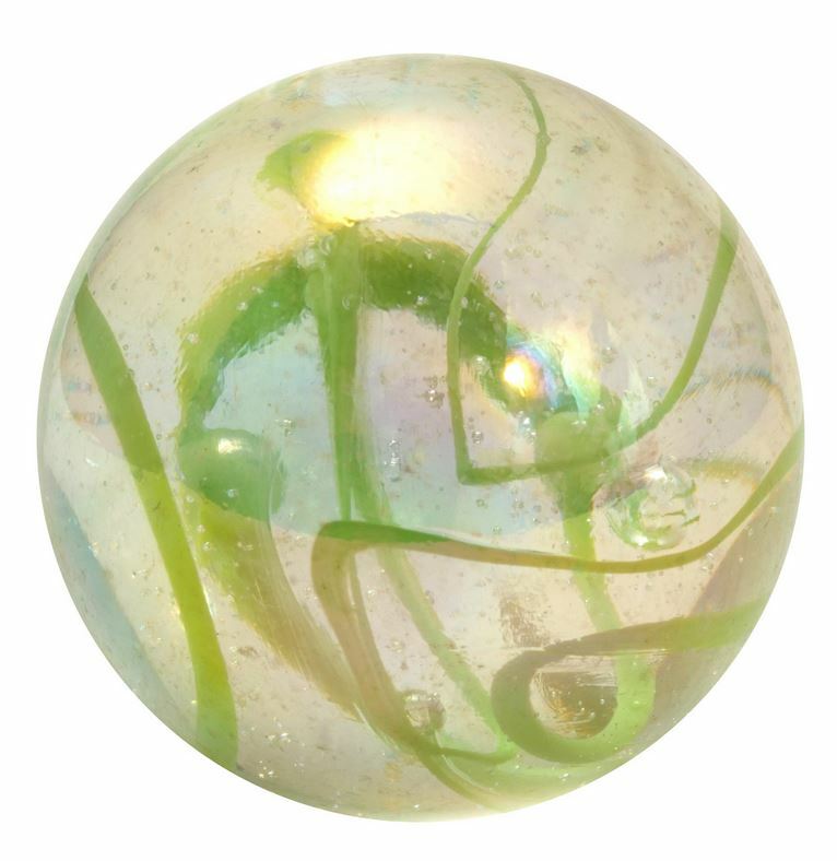 42mm Lustered Spaghetti 1.65″ Glass Massive Marbles Set of 4 Colors Iridescent