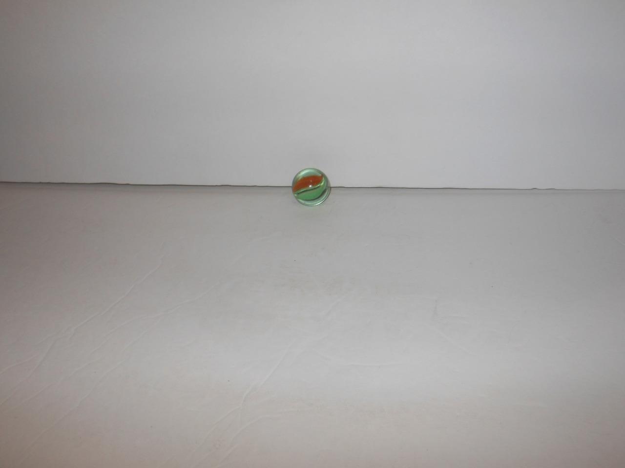 RARE VINTAGE ANTIQUE CATS EYE MARBLE 1″ BIG SHOOTER 3 COLOR SIX VANE