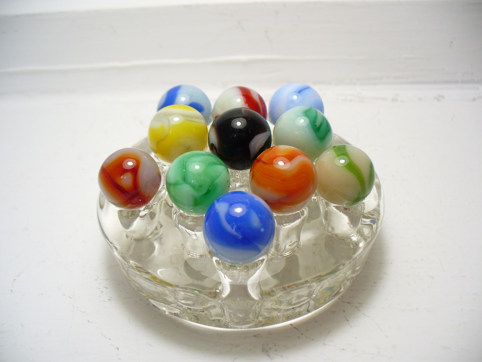 #1106 Marbles 11 pcs. Vintage West Virginia Swirls Alley, Champion