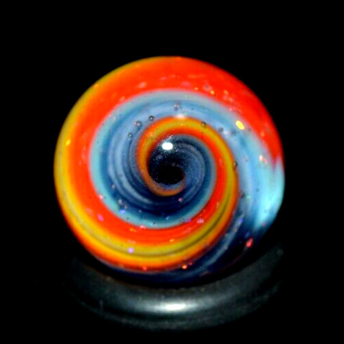 BRYAN TRILLAS GLASS MARBLE/.598″-VIOLET ZEBRA BLACKLIGHT-VIOLET UNDER BLACKLIGHT