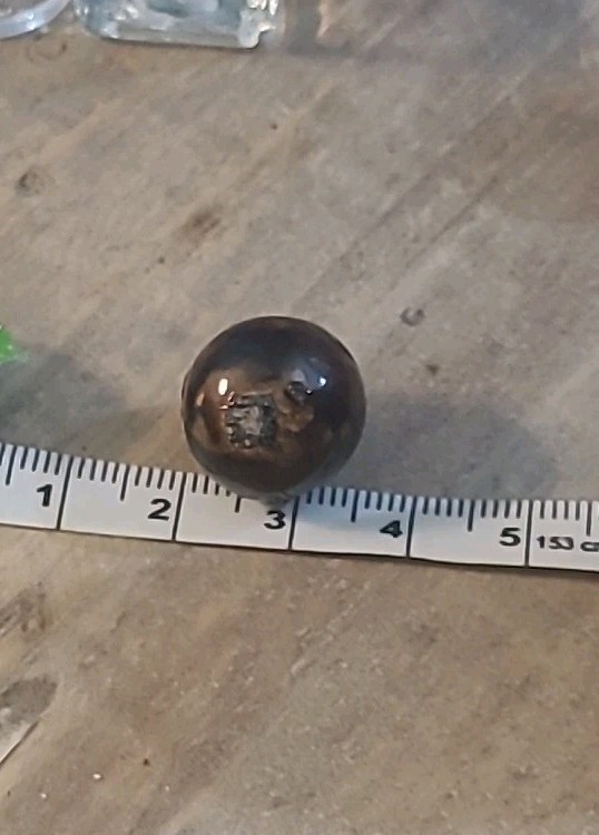 Early German Marble, Brown, Light And Dark, Bennington