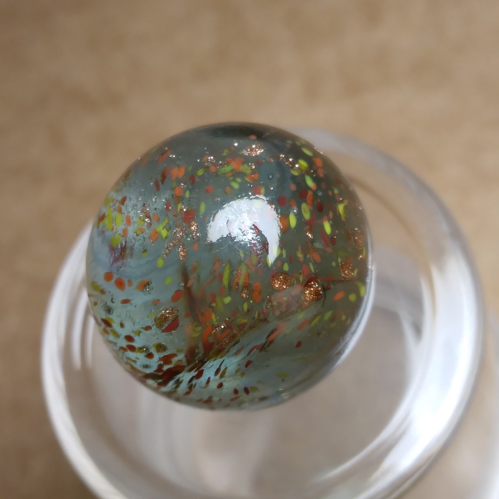 .60″ Marble- Vacor Jabo Christensen- Frit, Lutz, Glows- Guinea Atmosphere Style?