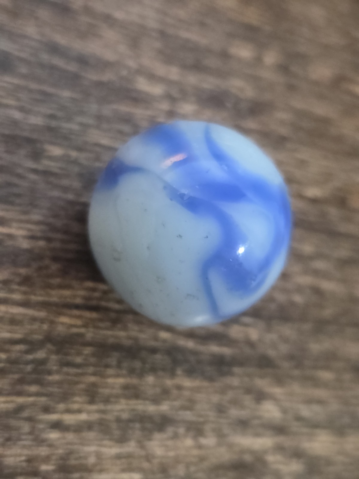 .99 Vintage Marbles – Christensen Agate Blue Swirl Bolder. .99″