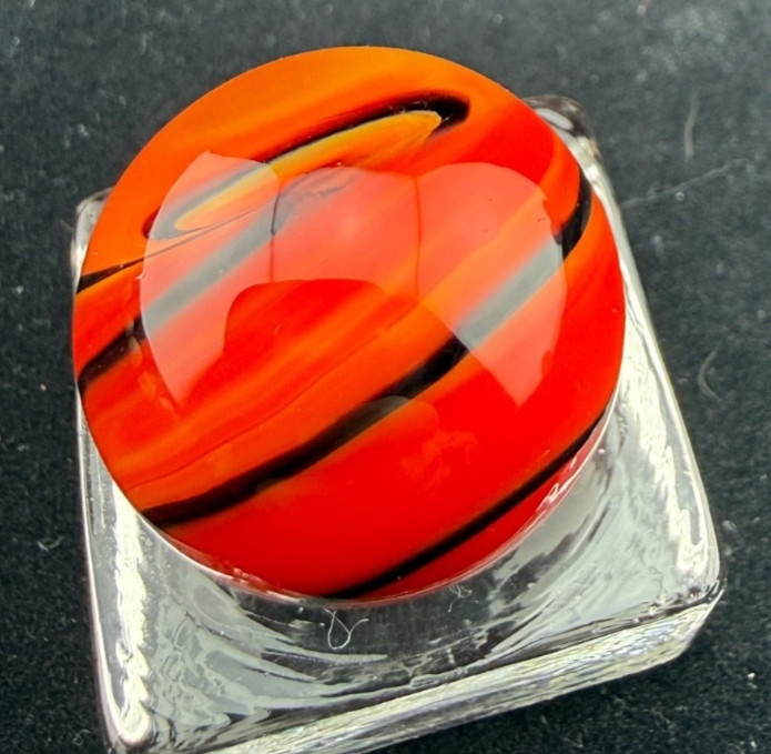Steve Willis 2006 Handmade Lampwork Art Glass Marble 1.05″ Near Mint Signed W6