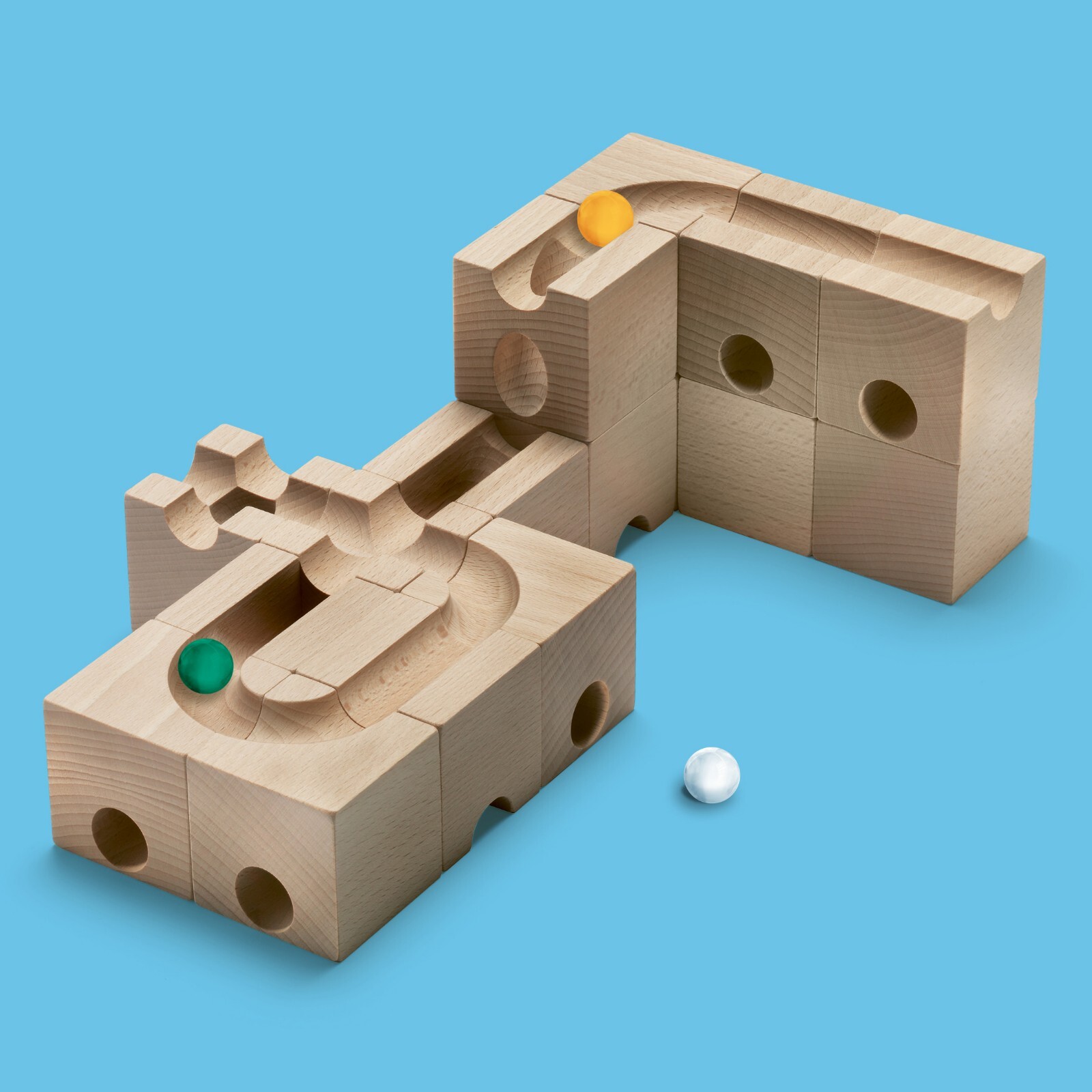 CUBORO SPEED Extra Set toy marbles run system building wood faster runs Swiss