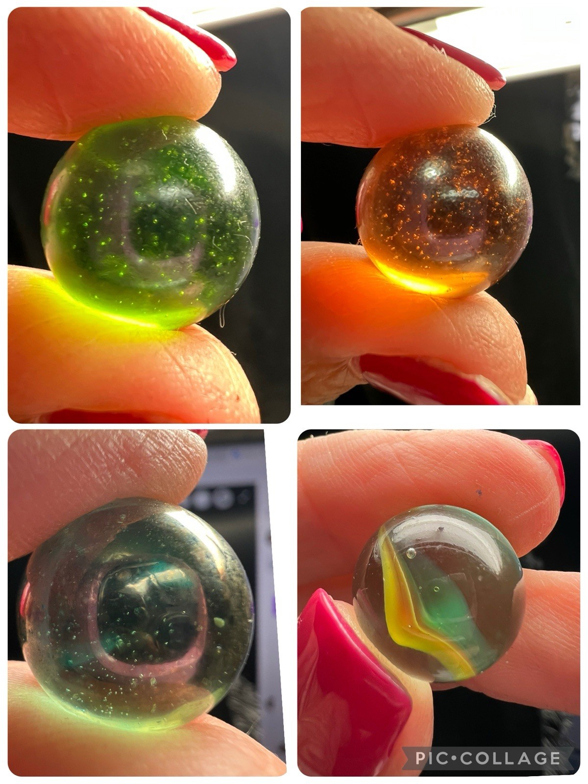 397 Lot Vintage Marbles Includes Cat Eyes/iridescent/blue/green/white marbles