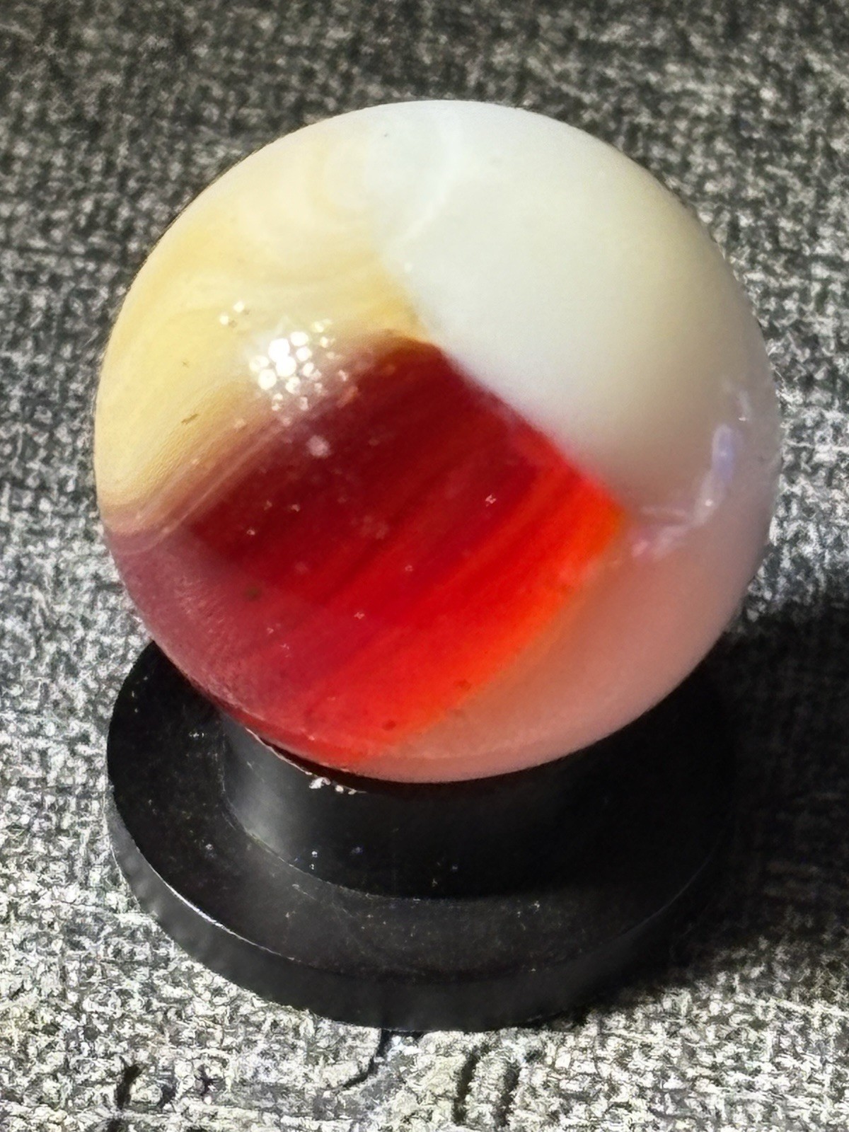 VTG Akro Agate Royal Patch Marble .63” Tiny Flea Bites See Pics