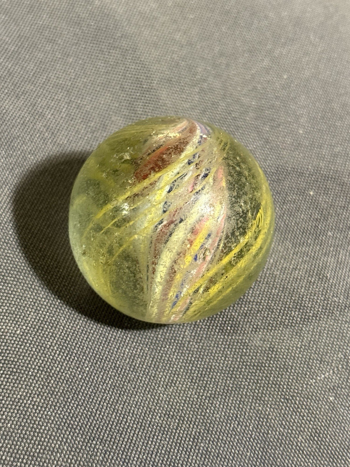 LARGE Early Antique Hand Blown Glass Shooter Marble C