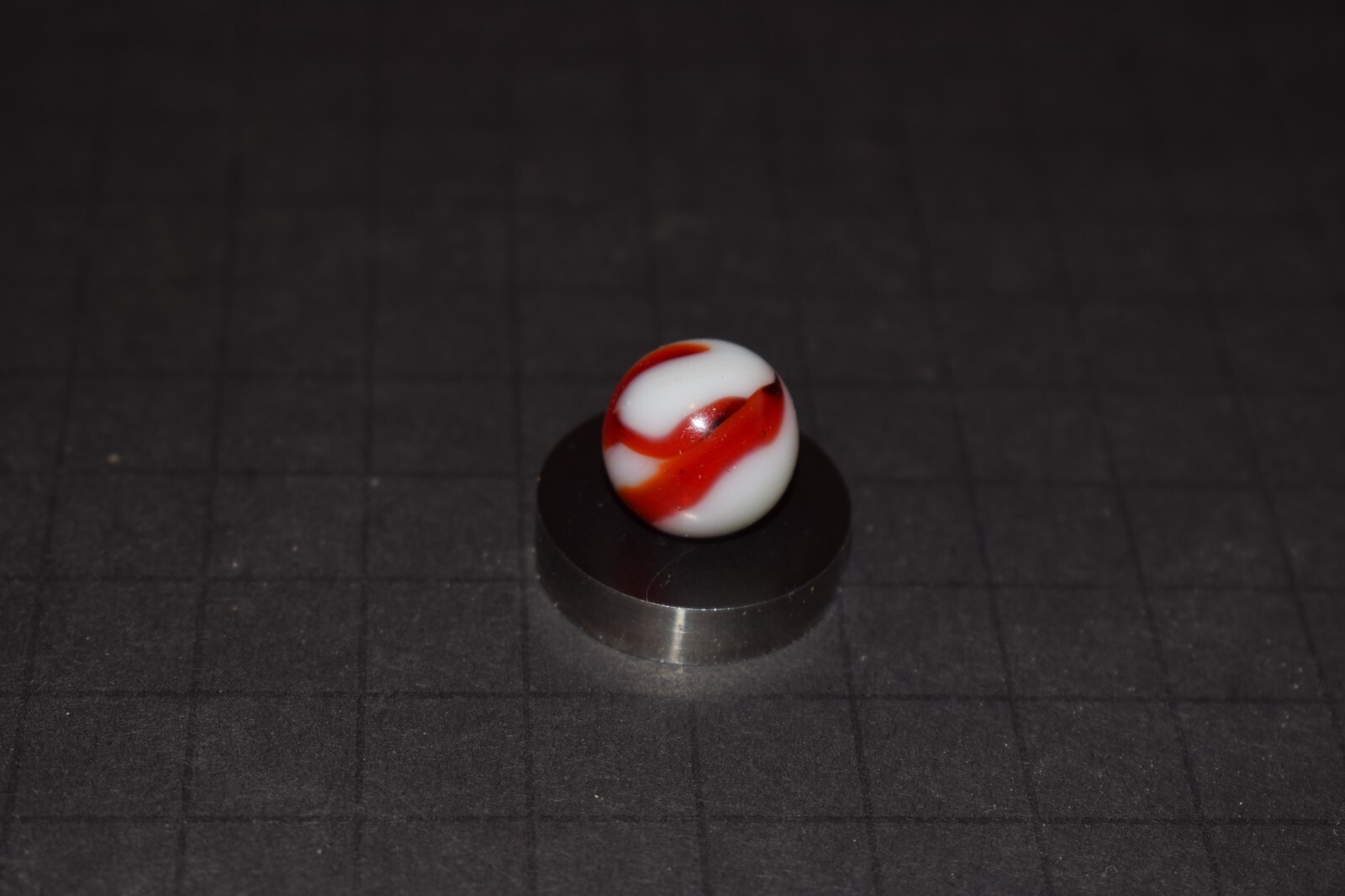 Vintage Alley 🔴RED Ribbon🔴 Collectors Toy Marble Size .609″=5/8″=16mm VNM