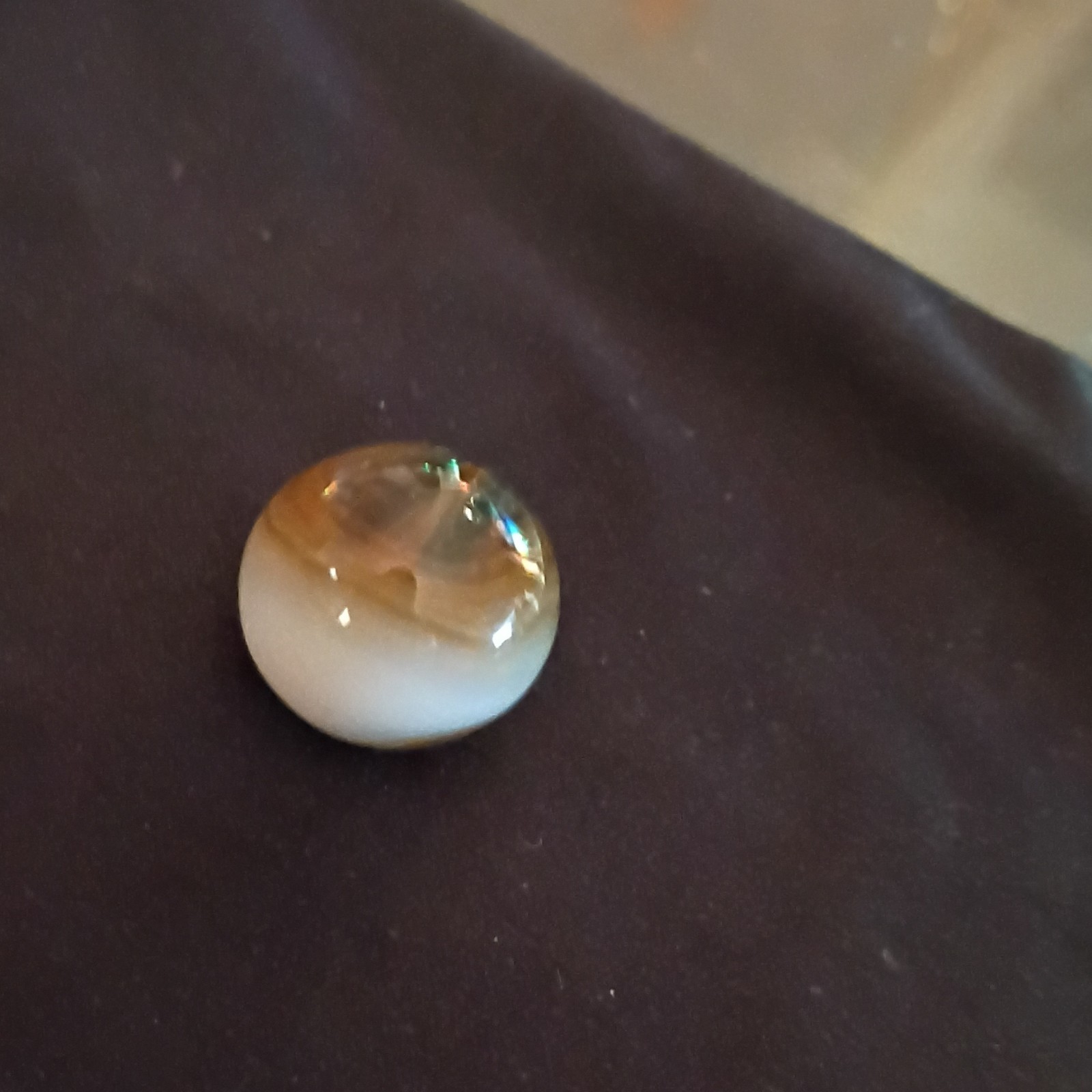 Single Glass Swirl Toy Marble, White & Brown Swirl, Ages 4-7 to 17+