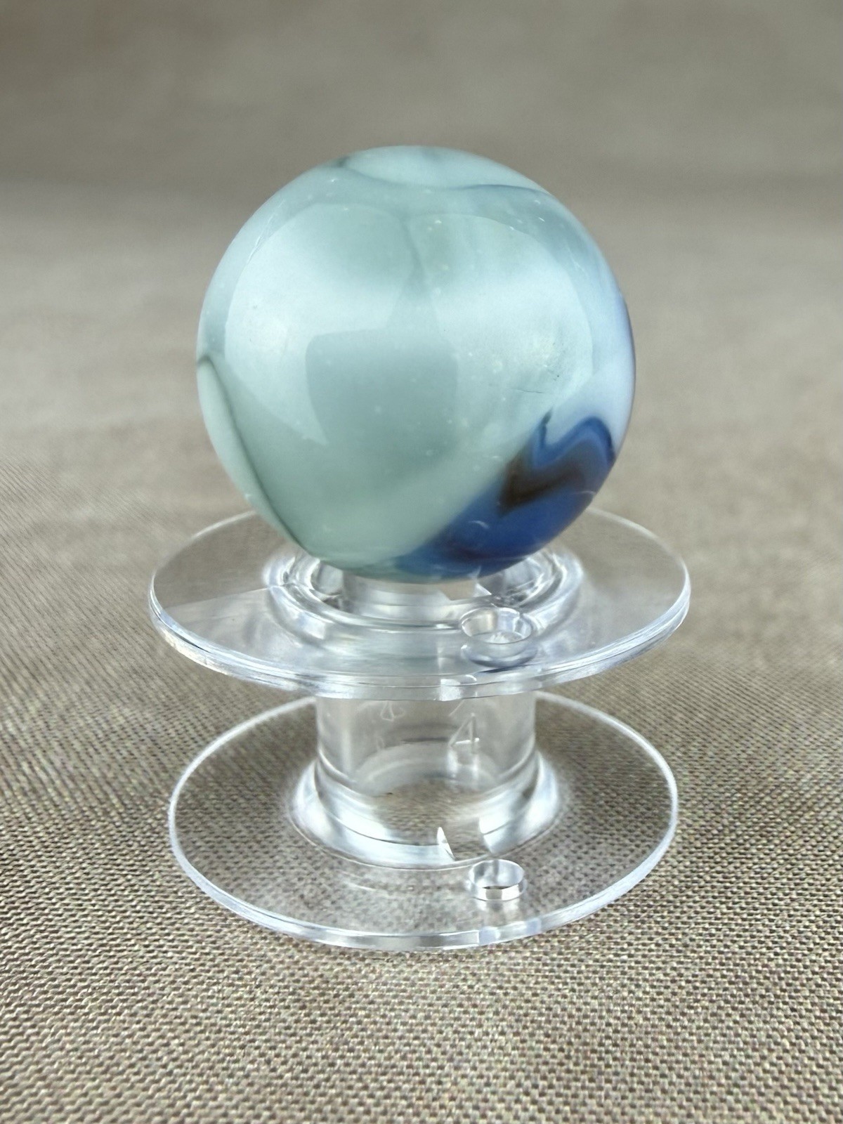 Vintage Marble Vitro Agate Blue Conqueror Unique Swirl 0.63”