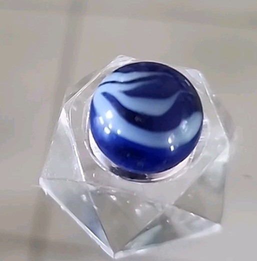 CHRISTENSEN AGATE DEEP COBALT BLUE FANCY PATTERN- Pretty Color 🔵